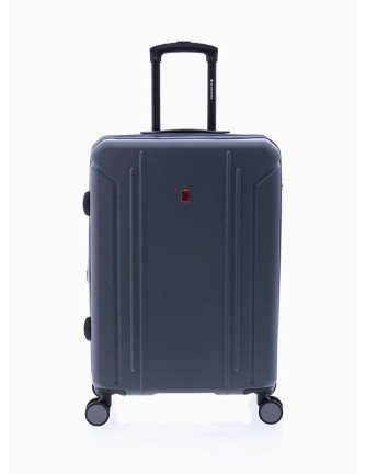 Maleta mediana ABS, 4R, Extensible GLADIATOR TROPICAL GRIS