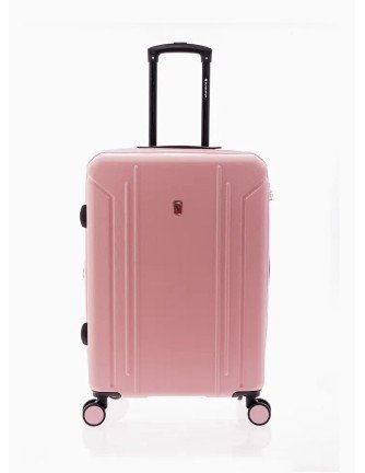 Maleta mediana ABS, 4R, Extensible GLADIATOR TROPICAL ROSA