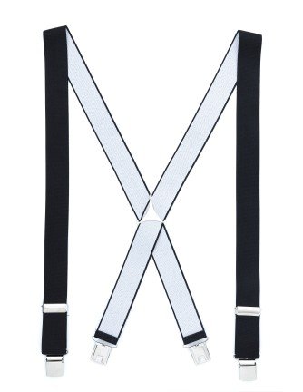 Tirante de Hombre tipo cruceta Liso Negro C-01