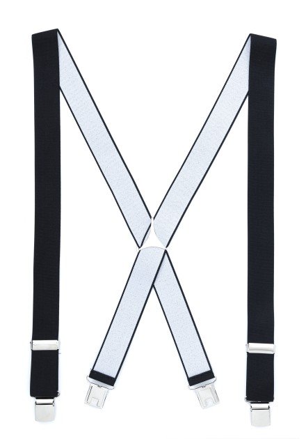 Tirante de Hombre tipo cruceta Liso Negro C-01