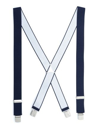 Tirante de Hombre tipo cruceta Liso Marino C-04