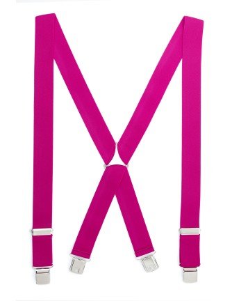 Tirante de Hombre tipo cruceta Liso Magenta C-15