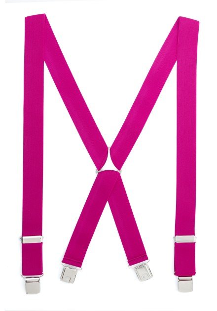 Tirante de Hombre tipo cruceta Liso Magenta C-15