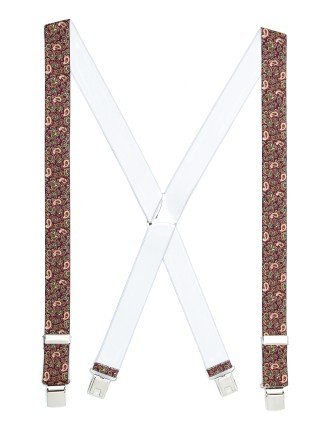 Tirante de Hombre tipo cruceta Estampado Burdeos C-09