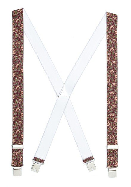 Tirante de Hombre tipo cruceta Estampado Burdeos C-09 Tirante de Hombre tipo cruceta Estampado Burdeos C-09