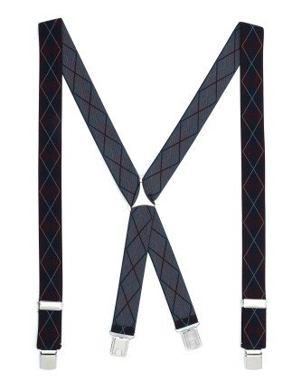 Tirante de Hombre tipo cruceta Estampado Burdeos C-26