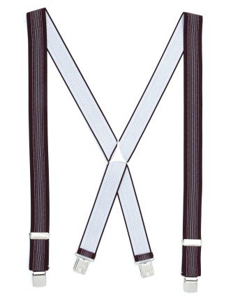 Tirante de Hombre tipo cruceta Estampado Burdeos C-33