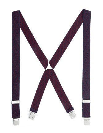 Tirante de Hombre tipo cruceta Estampado Burdeos C-41