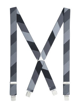 Tirante de Hombre tipo cruceta Estampado Gris/Negro C-51