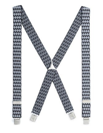 Tirante de Hombre tipo cruceta Estampado Gris C-54