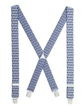 Tirante de Hombre tipo cruceta Estampado Marino C-55