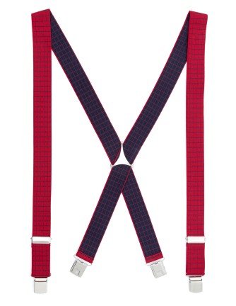 Tirante de Hombre tipo cruceta Estampado Rojo C-102