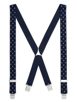 Tirante de Hombre tipo cruceta Estampado Marino C-122