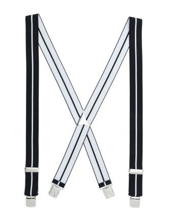 Tirante de Hombre tipo cruceta Estampado Negro C-131