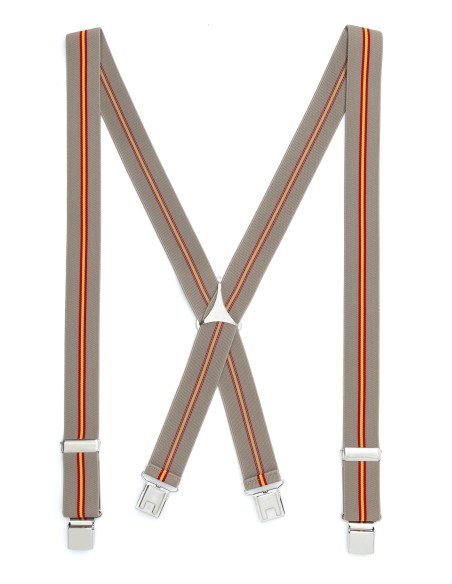 Tirante de Hombre tipo cruceta Estampado Beig Bandera C-133
