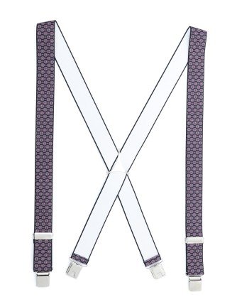 Tirante de Hombre tipo cruceta Estampado Negro C-140