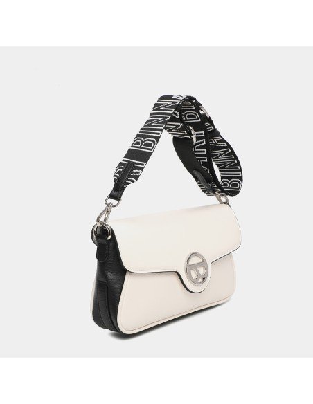 Bolso bandolera mediana Elsa 20021 Binnari color hielo