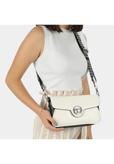Bolso bandolera mediana Elsa 20021 Binnari color hielo