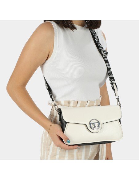 Bolso bandolera mediana Elsa 20021 Binnari color hielo