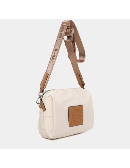 Bolso bandolera Mina 20113 Binnari color hielo camel